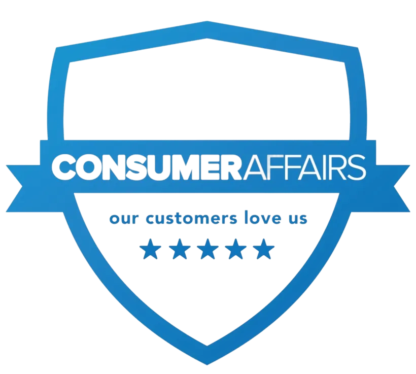 ConsumerAffairs logo - 4.9 ★★★★★